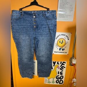 LC Lauren Conrad Women's Denim Button-Up Skinny Jeans